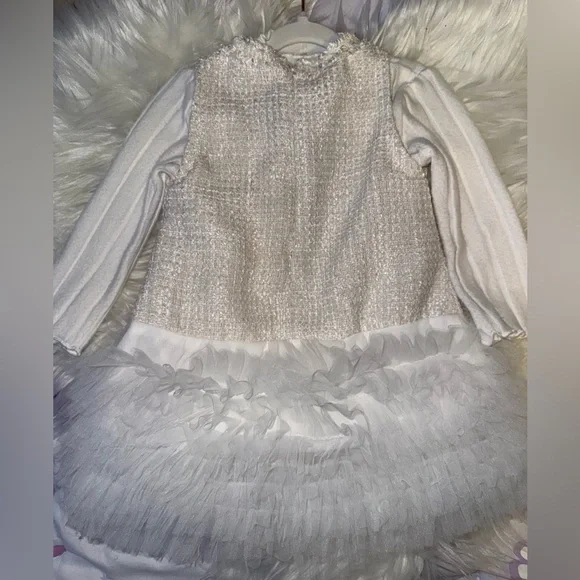 Elegant White Kids Dress - Picture 2 of 2
